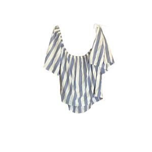 Billabong Striped Top Small Cotton blend Flowy hippie Cropped boho Beachy